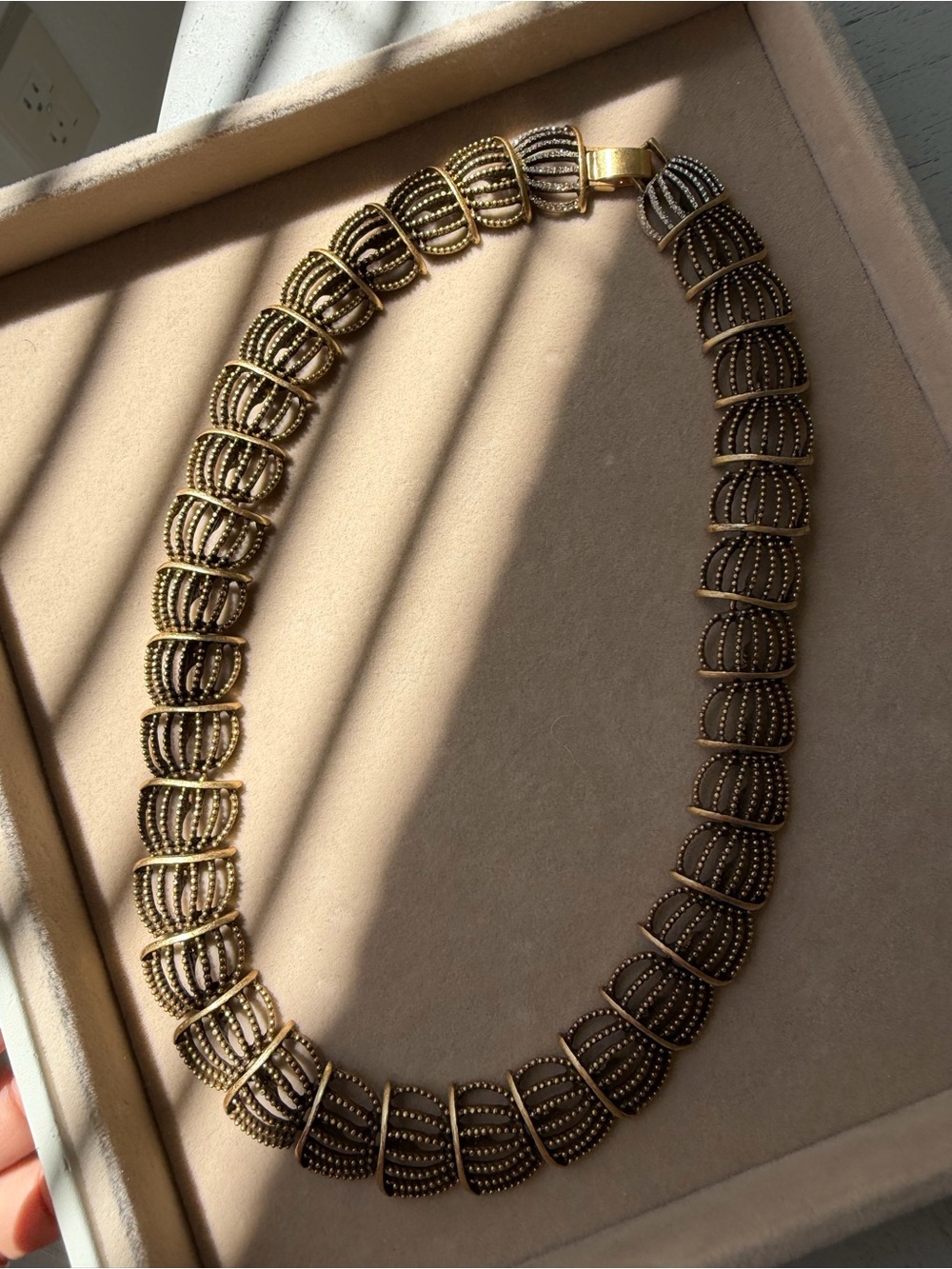 Gold Statement Link Collar Necklace - Women Jewelry